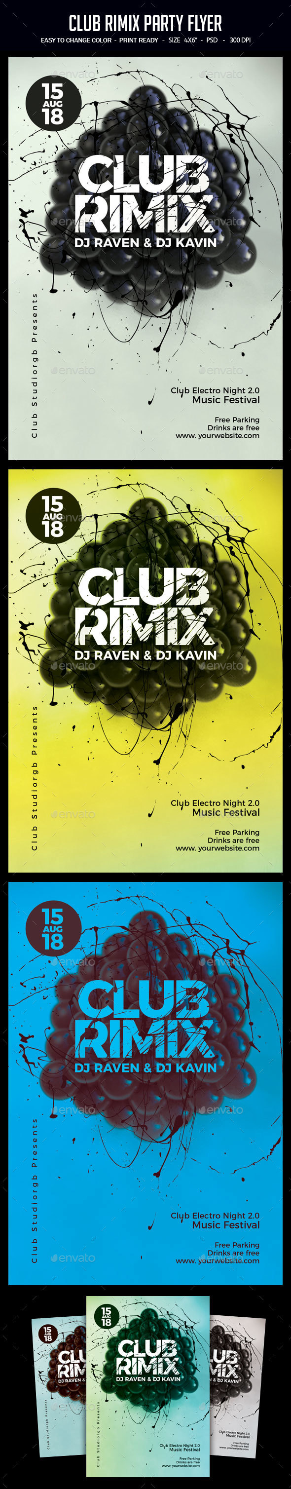 Club Rimix Party Flyer - Clubs & Parties Events