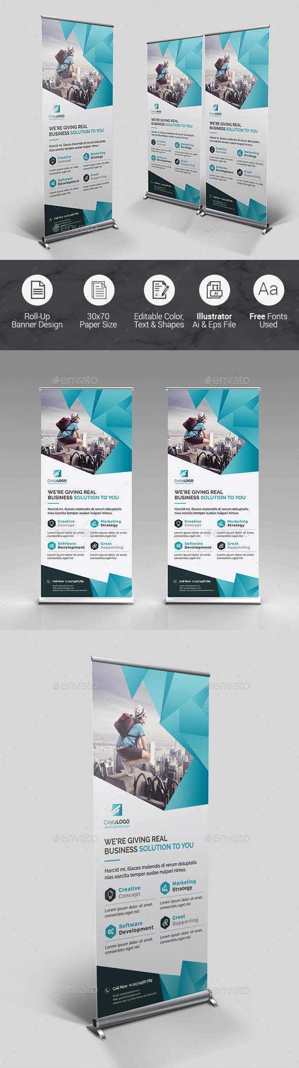 Roll-Up Banner Template - Signage Print Templates