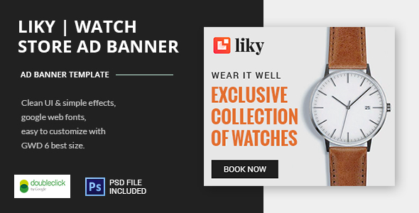 Watch Store - HTML5 Animated Banner Template
