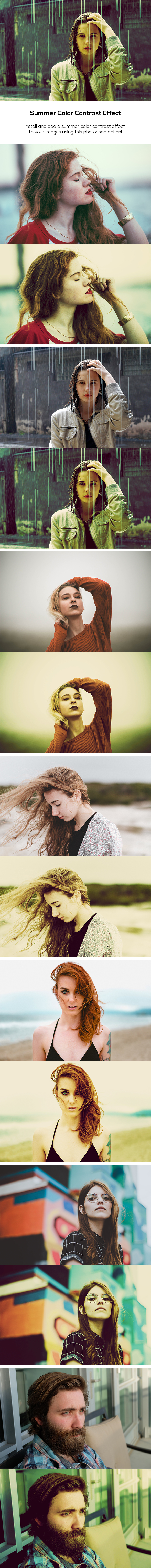 Summer Color Contrast Effect - Photo Effects Actions