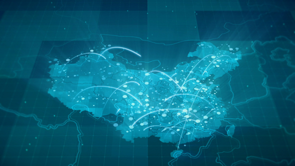 Globalization China Map Animation 4K