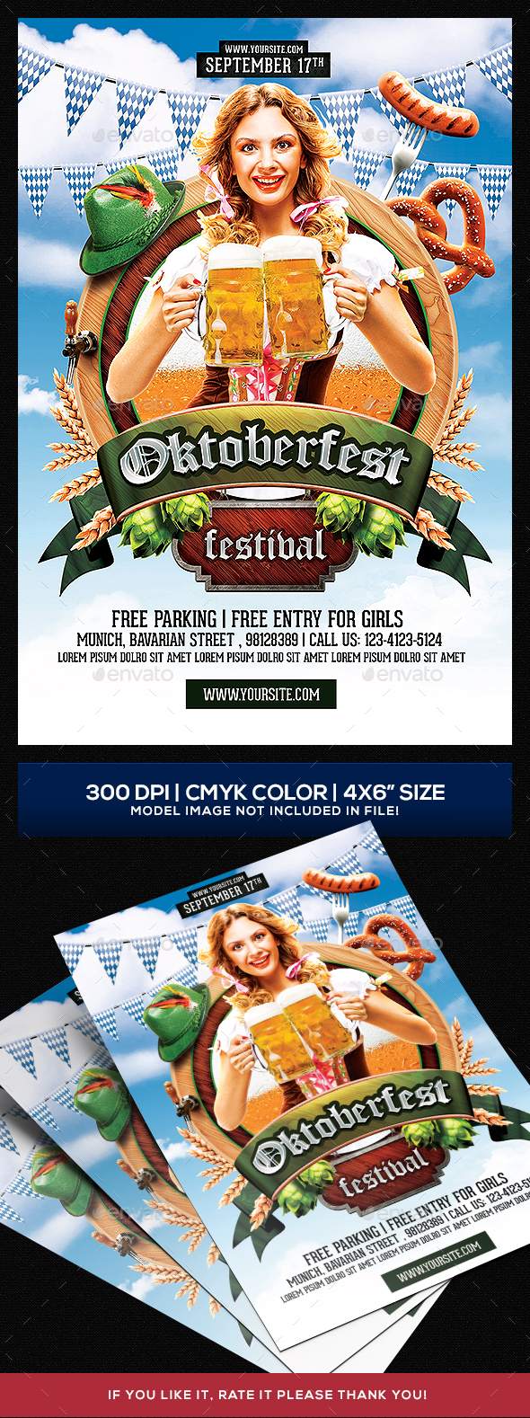 Oktoberfest Flyer Template - Clubs & Parties Events