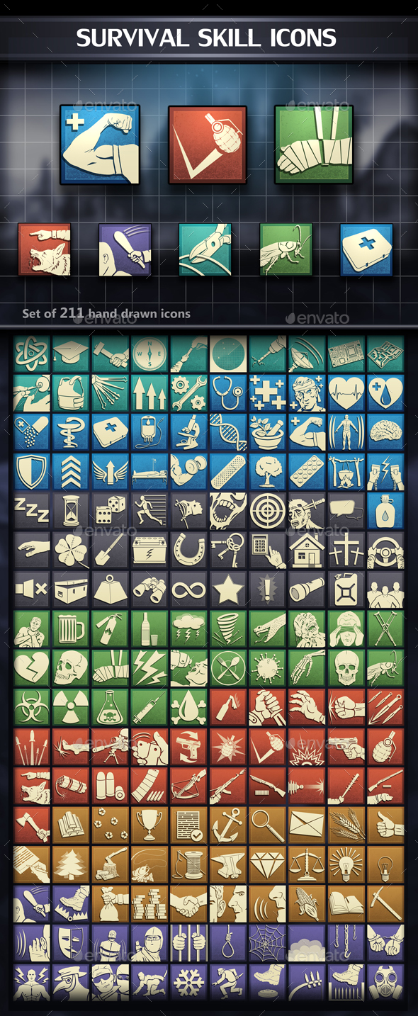 Survival Skill Icons - Miscellaneous Game Assets