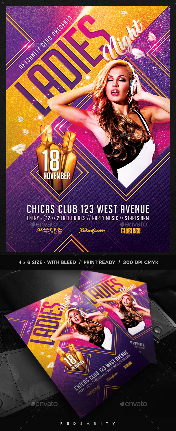 Ladies Night Flyer - Clubs & Parties Events