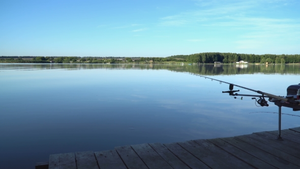 Fishing Platform on Pond