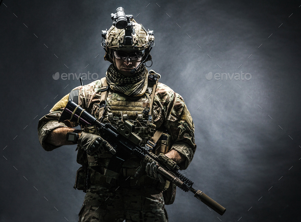 Army Ranger in field Uniforms - Stock Photo - Images