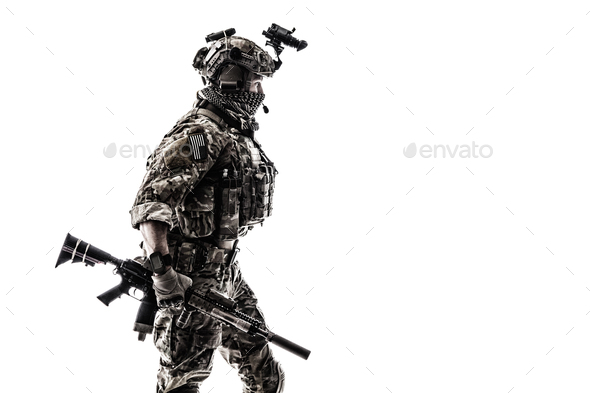 Army Ranger in field Uniforms - Stock Photo - Images