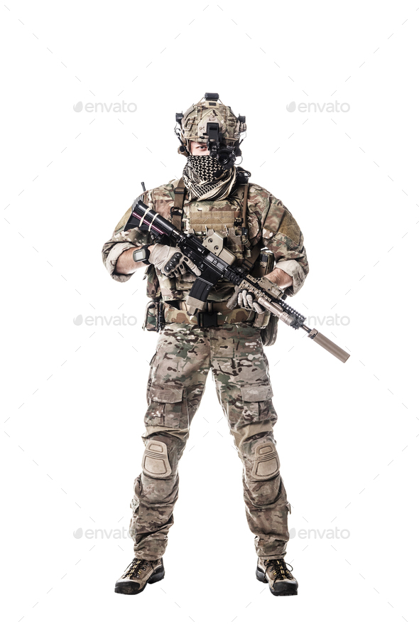 Army Ranger in field Uniforms - Stock Photo - Images