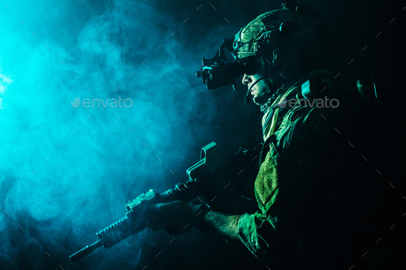 Army Ranger in field Uniforms - Stock Photo - Images