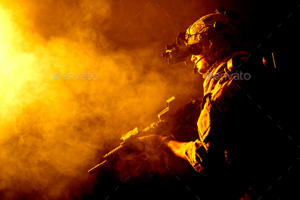 Army Ranger in field Uniforms - Stock Photo - Images