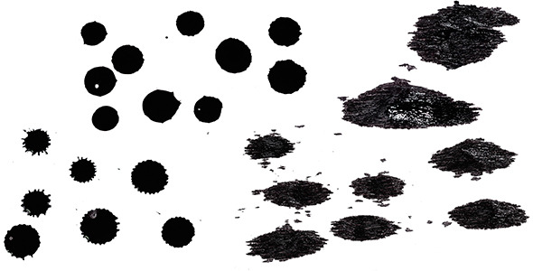 Black Ink Blot Dripping (4-Pack)