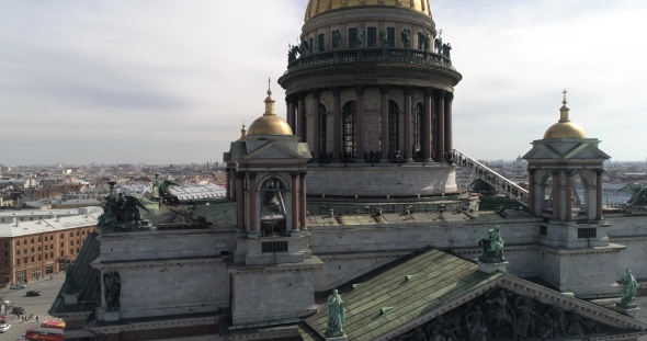St. Isaac's Cathedral of St. Petersburg Aerial Shoot