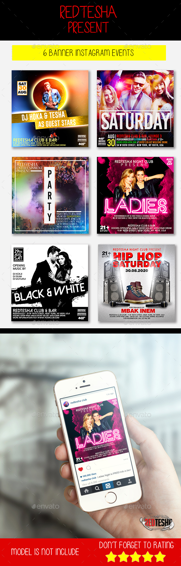Instagram Banner Events - Banners & Ads Web Elements