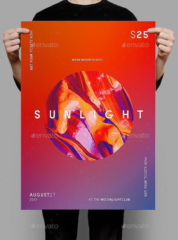Sunlight Poster / Flyer Template - Clubs & Parties Events