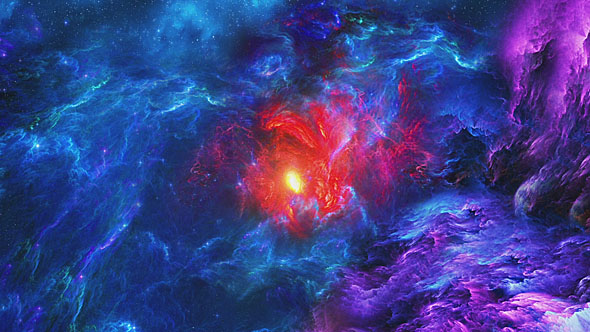 Space Nebulae and Spinning Wormhole