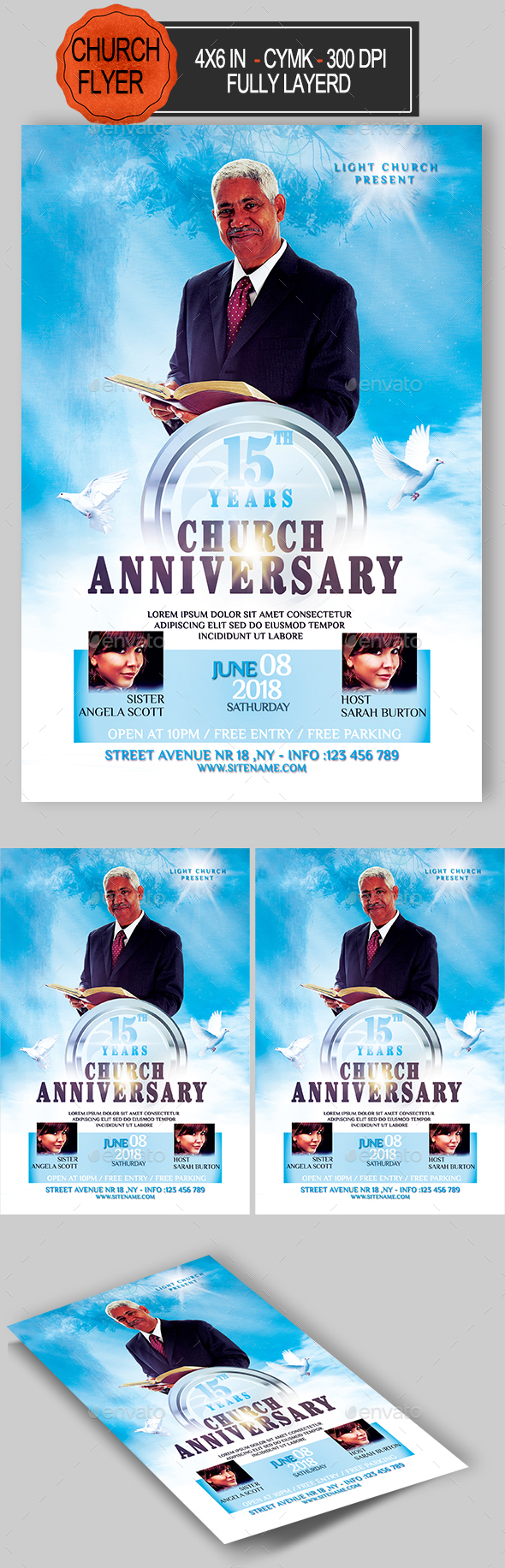 Church Anniversary Flyer - Church Flyers