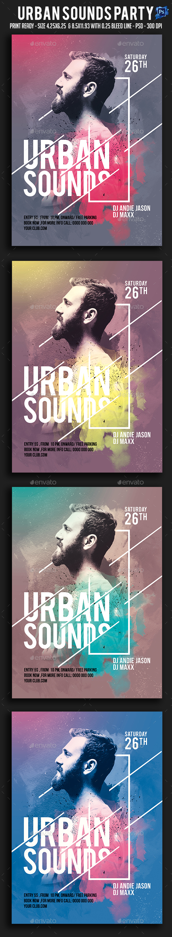 Urban Sounds Party Flyer