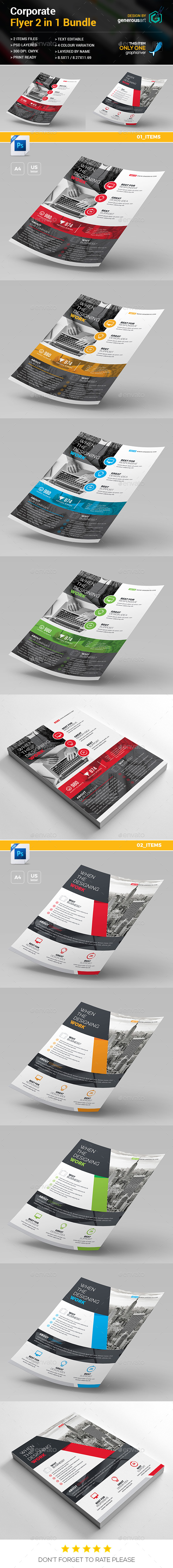 Flyer Bundle 2 in 1 - Flyers Print Templates