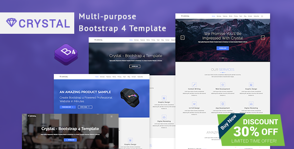 Crystal - Bootstrap 4 Template