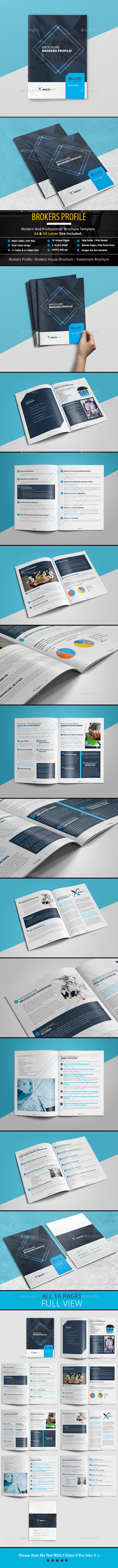 Brokers Profile Brochure - Brochures Print Templates