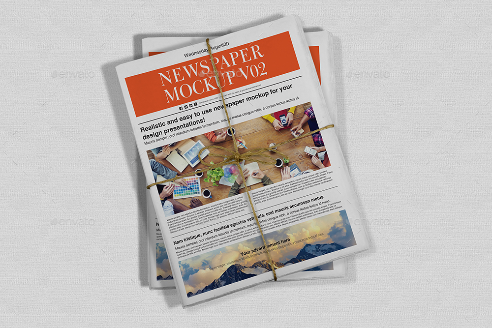 Download Newspaper Mockups V02 by masterpixdesign | GraphicRiver