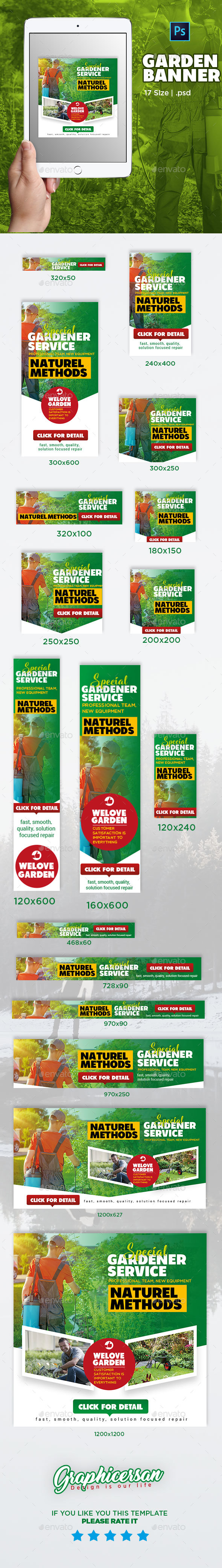 Garden Banner Template - Banners & Ads Web Elements