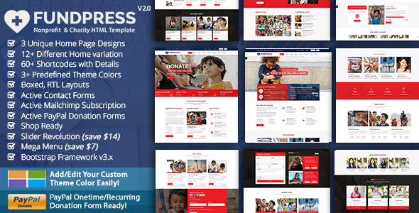 Excellent FundPress - Nonprofit Charity HTML