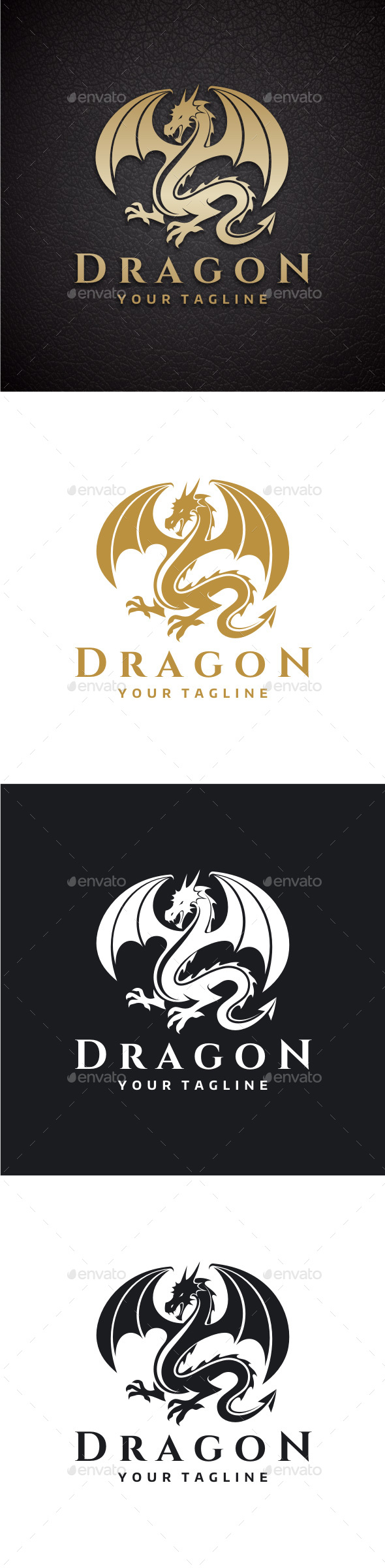 The Dragon Logo - Crests Logo Templates