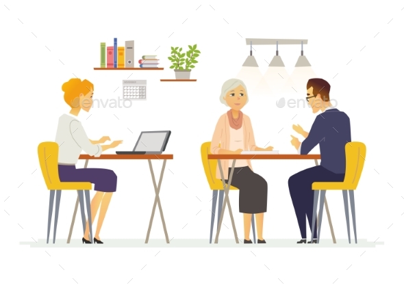 Coffee Room - Modern Vector Cartoon Characters - Concepts Business