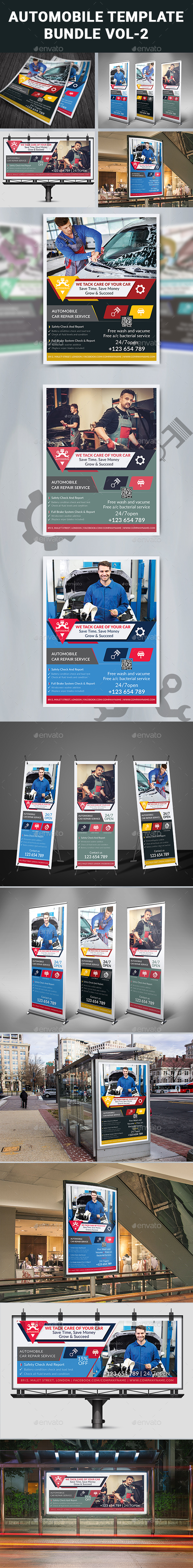 Automobile Print Template Bundle - Corporate Flyers