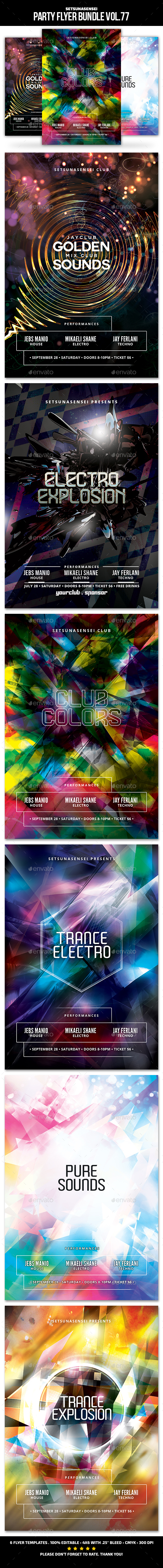 Party Flyer Bundle Vol.78 - Clubs & Parties Events