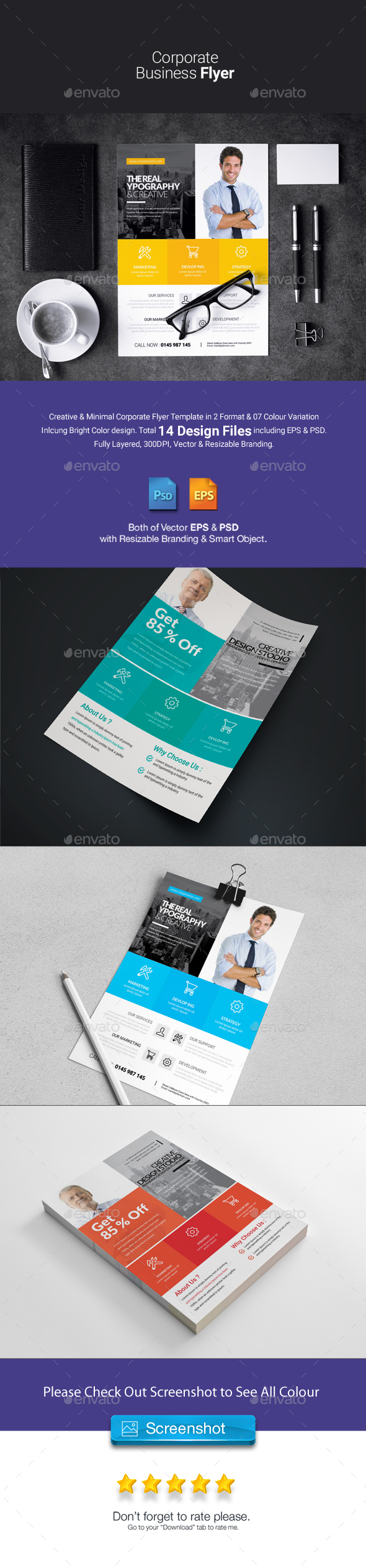 Corporate Flyer bundle 2 in 1 - Corporate Flyers