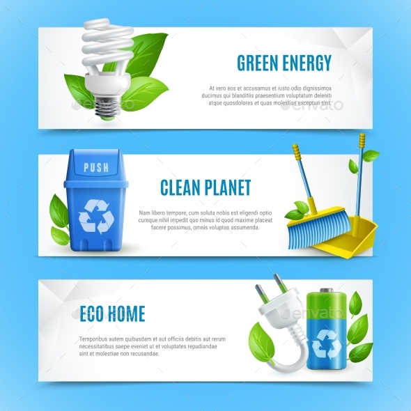 GraphicRiver Ecology Realistic Paper Banners 20533914