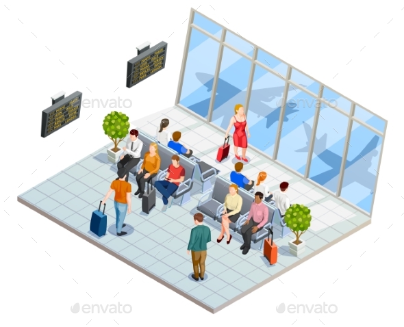 GraphicRiver Airport Waiting Hall Composition 20534108