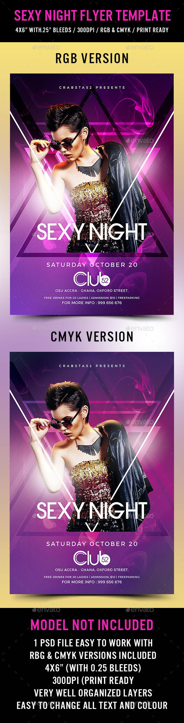 Sexy Night Flyer Template - Flyers Print Templates