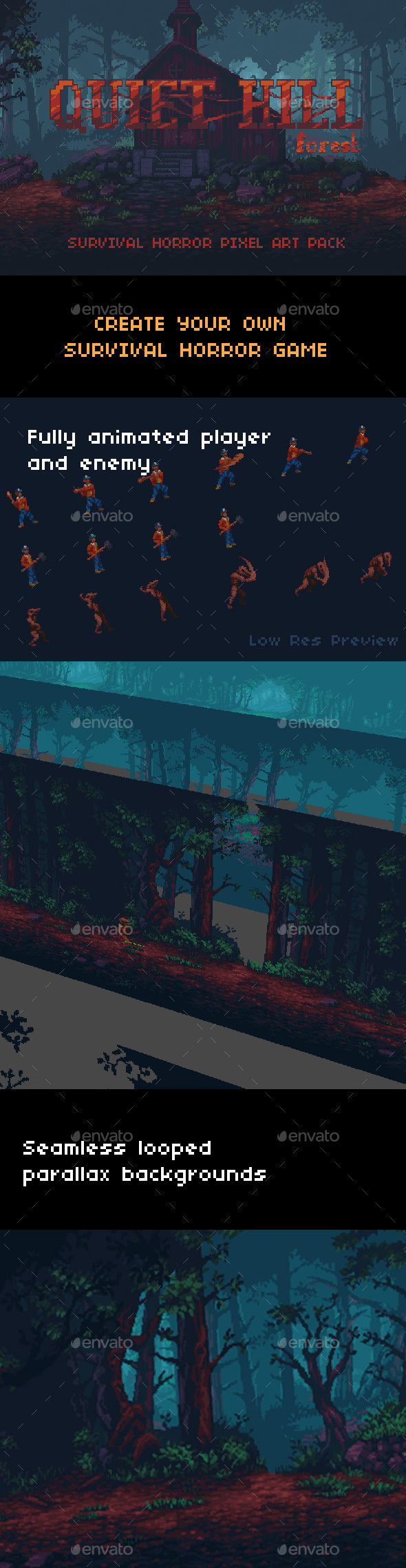 Quiet Hill Forest Pack - Game Kits Game Assets