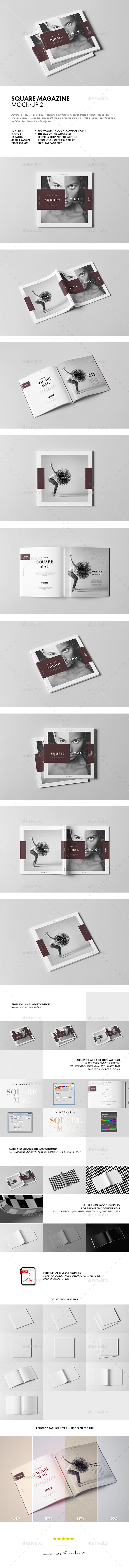 Square Magazine Mock-up 2 - Magazines Print