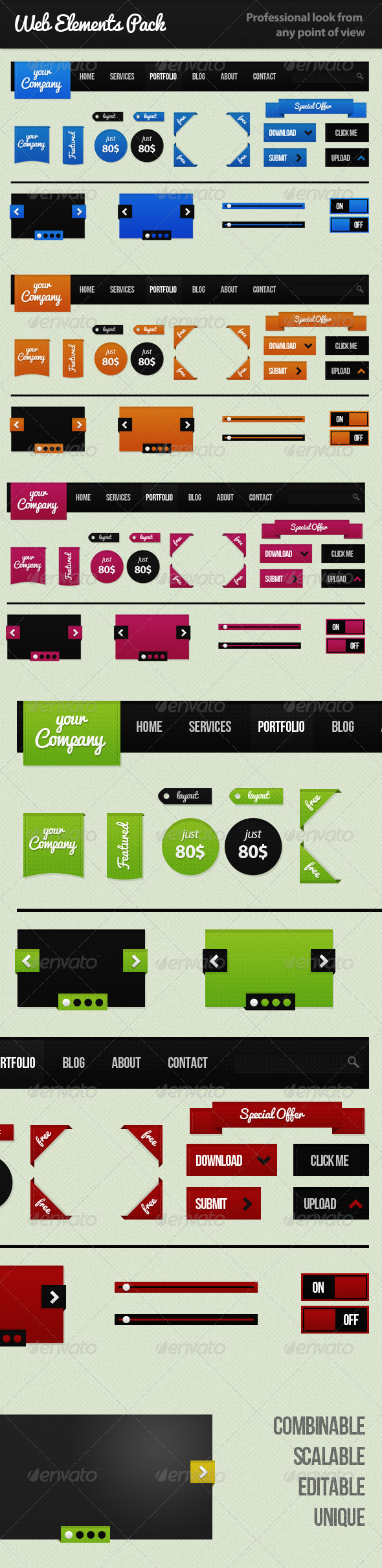 Web Elements Pack - Miscellaneous Web Elements