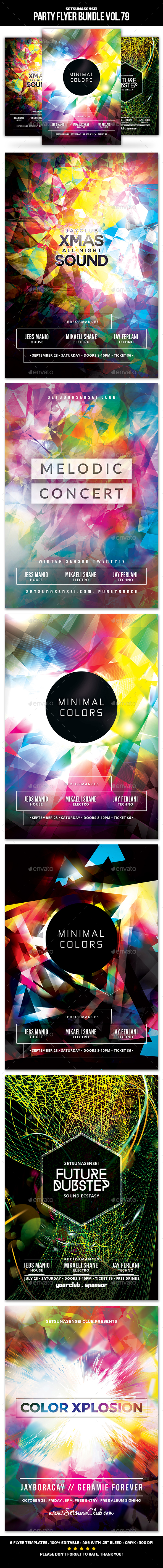 Party Flyer Bundle Vol.79 - Clubs & Parties Events