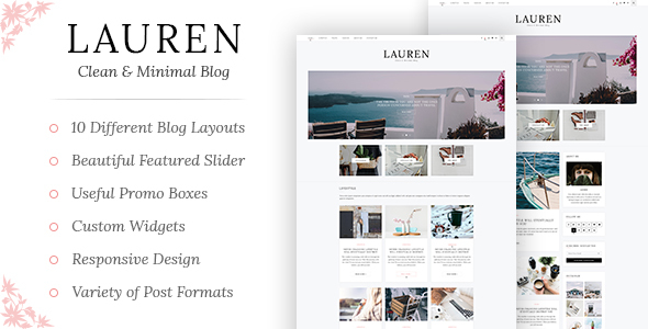 Lauren - Clean & Minimal WordPress Blog Theme - Blog / Magazine WordPress