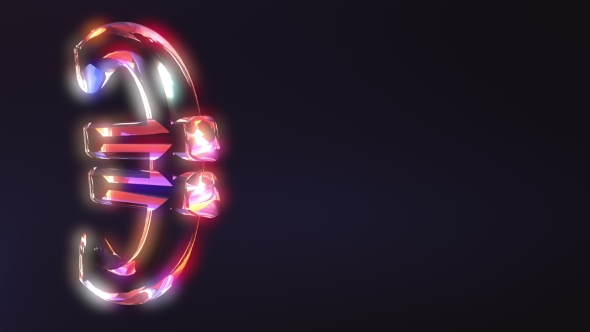 Rotating Glass Euro Sign alt