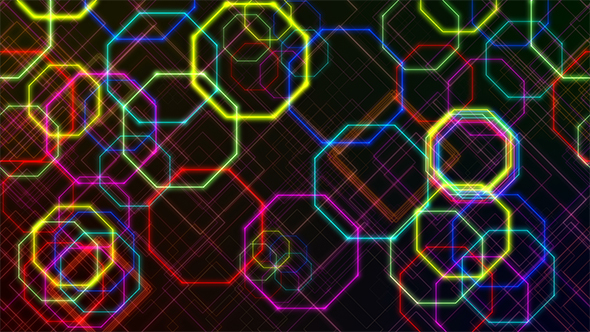Moving Grid Lines Looped Abstract Background
