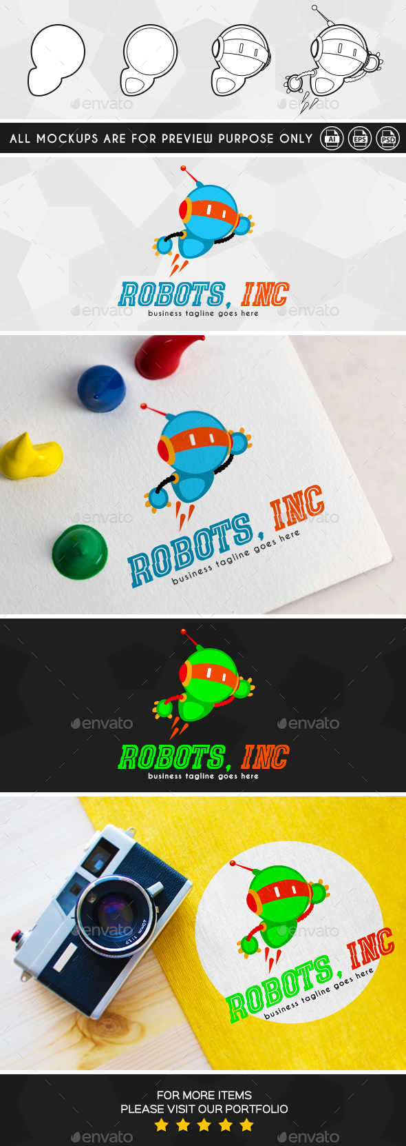 Robots, Inc Logo Template - Company Logo Templates