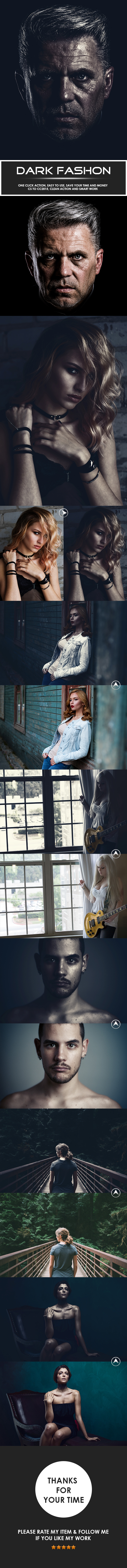 DARK FASHION PHOTOSHOP ACTION - Photo Effects Actions