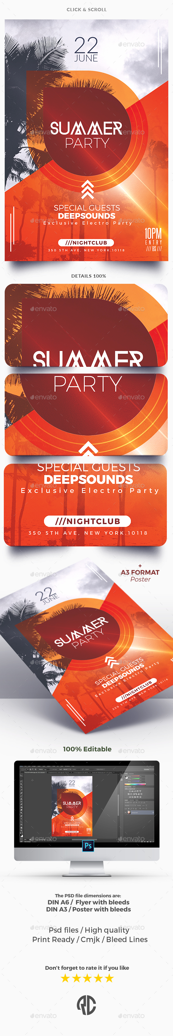 Summer - Psd Templates - Events Flyers