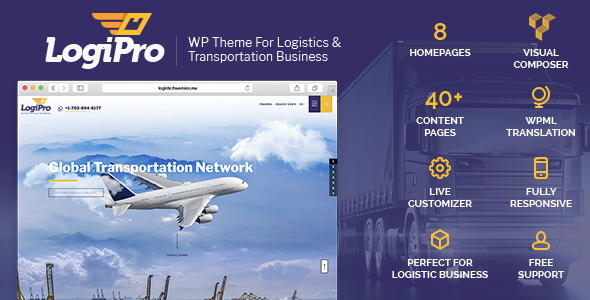 LogiPro - Transportation & Logistics WordPress Theme