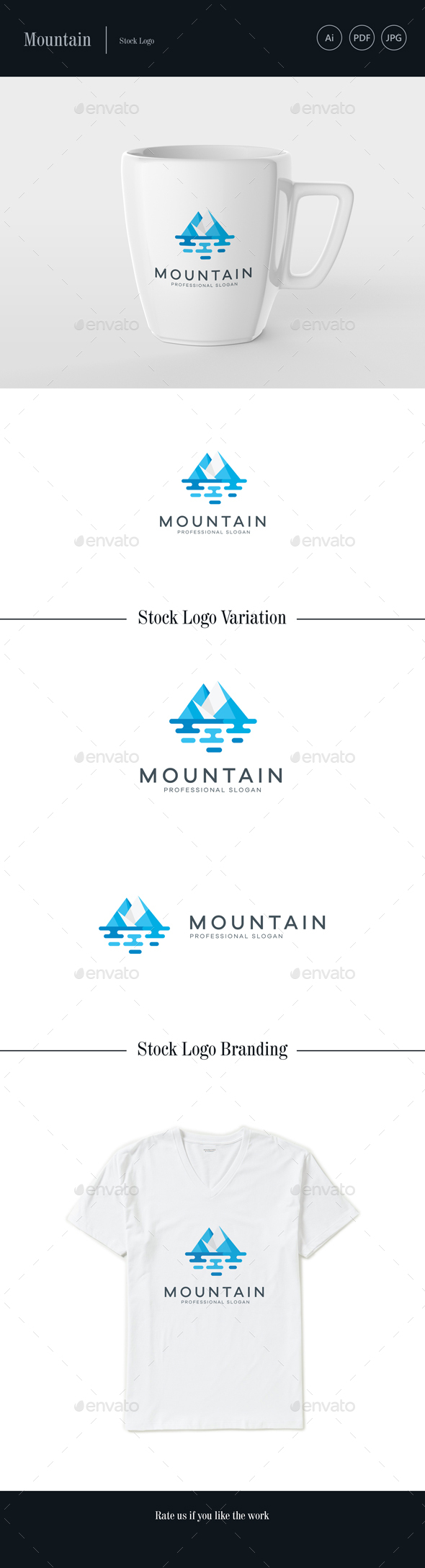 Mountain Stock Logo - Nature Logo Templates