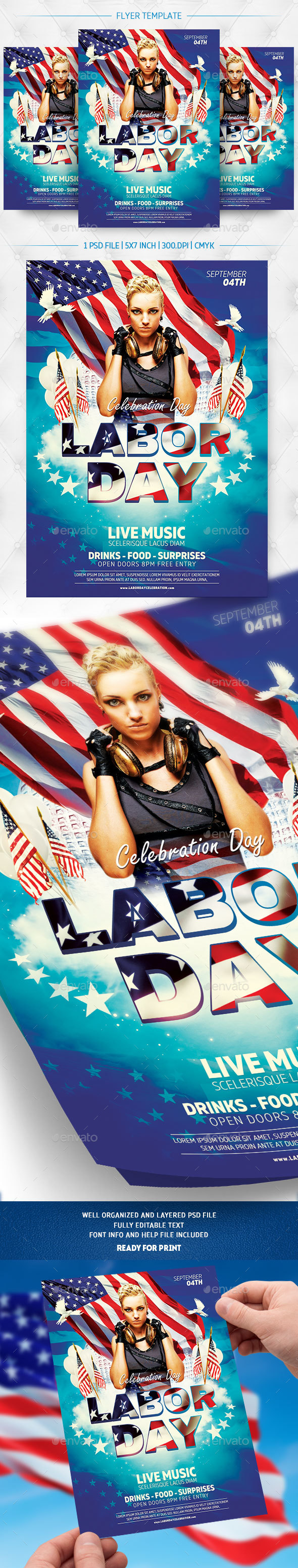 Labor Day Flyer Template - Holidays Events