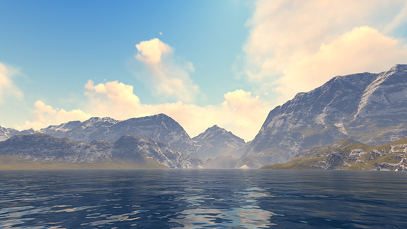 Mountains Lake Background 4K