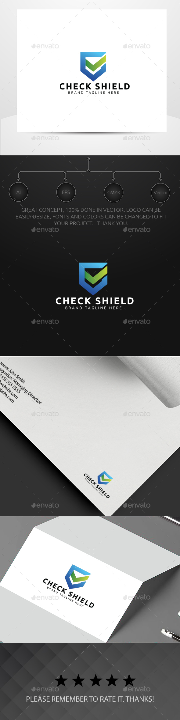 Check Shield - Symbols Logo Templates